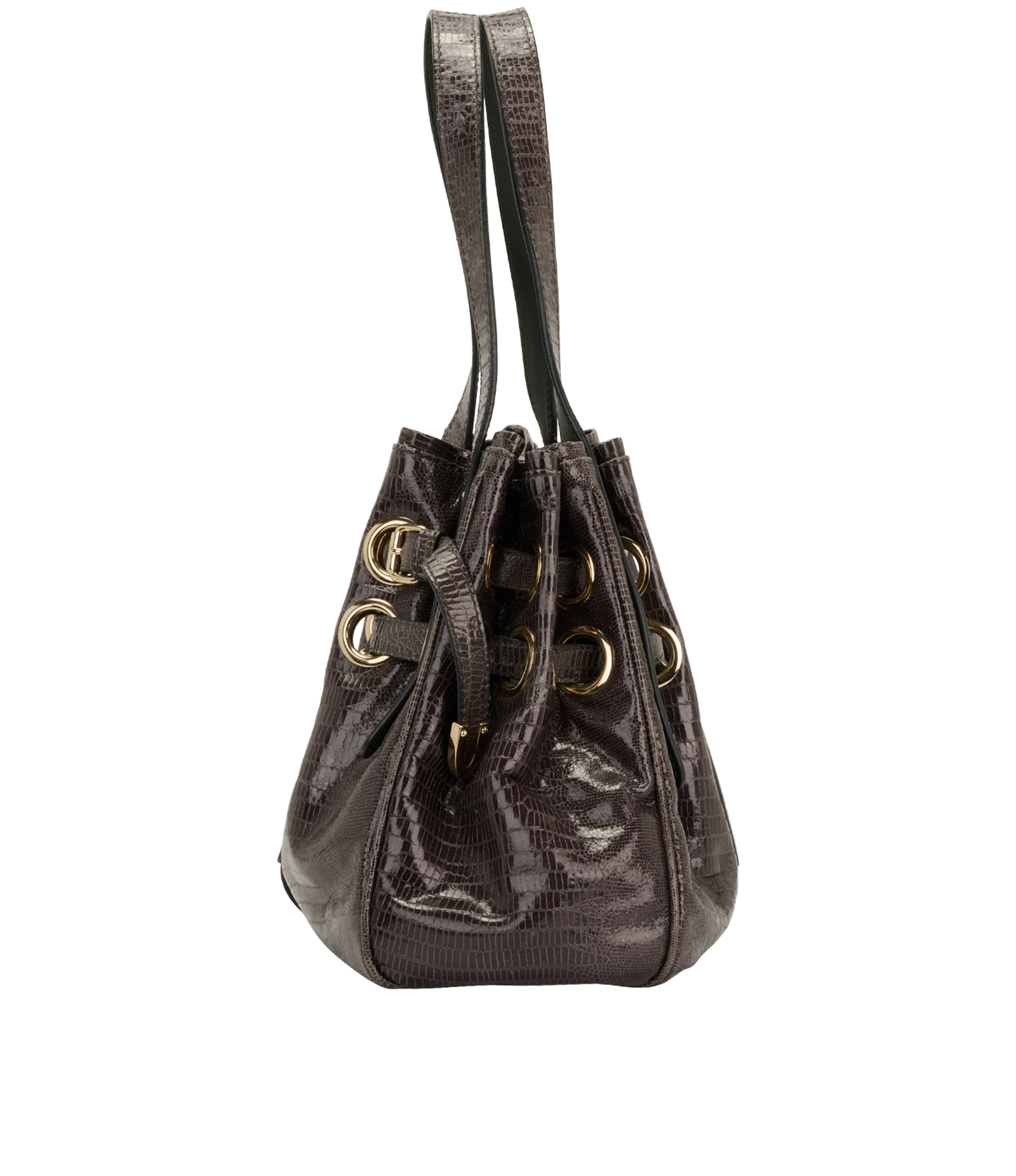 Ramona Lizard Embossed, &pound;220, Handbags, Grey, Leather, Bottom view